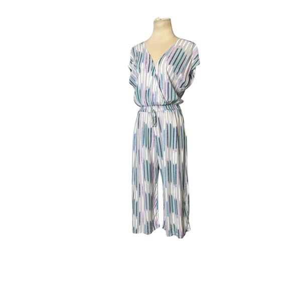 Dolce Vita green pink multi stripe capri jumpsuit size XS - Picture 11 of 14